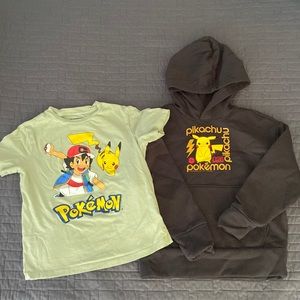 Pokémon Boys shirt and sweatshirt